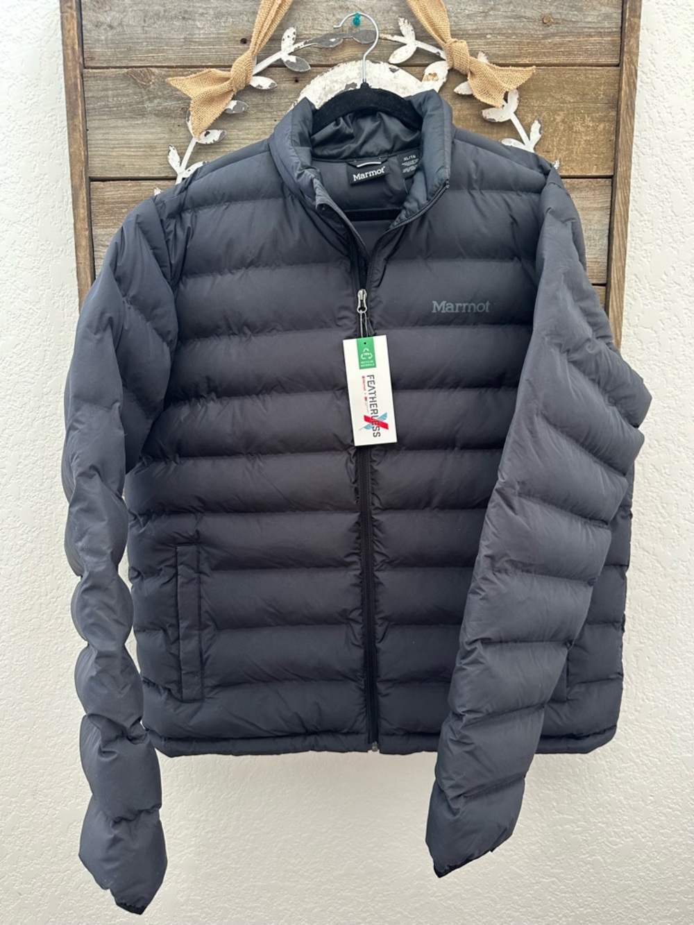 Marmot Alassian Men’s Featherless Puffer Jacket Black size XL‎ NWT